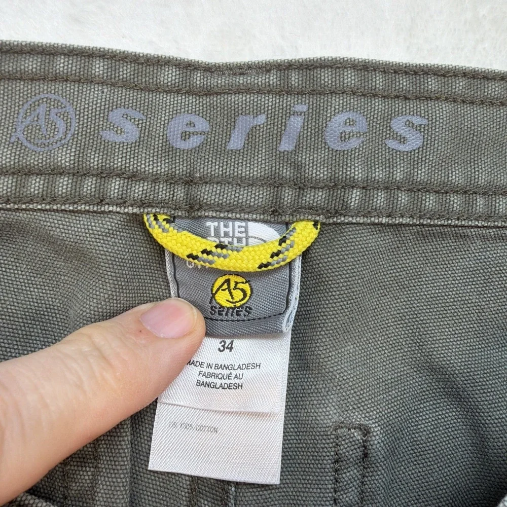 The North Face Cargo Pants Mens 34‎ Green Hiking Tactical Utility A5